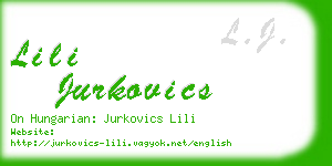 lili jurkovics business card